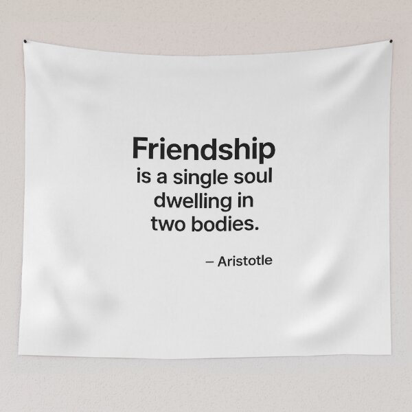Item preview, Friendship Single Soul Aristotle Philosophy Quote (Black Font) designed and sold by TshirtsLabs.
