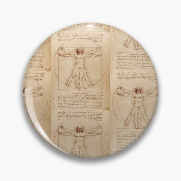 Artikelvorschau, Der vitruvianische Mensch von Leonardo da Vinci – Renaissance-Anatomiezeichnung (Kunstdruck) entworfen und verkauft von artofuniverse.