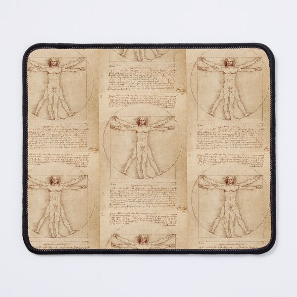 Item preview, Vitruvian Man by Leonardo da Vinci – Renaissance Anatomy Drawing Art Print designed and sold by artofuniverse.