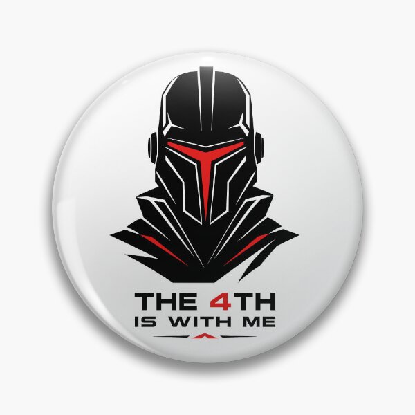 Item preview, The 4th Is With Me Minimalist Dark Space Warrior Helmet designed and sold by LumePrint.