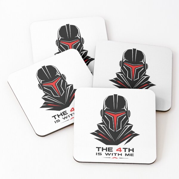 Item preview, The 4th Is With Me Minimalist Dark Space Warrior Helmet designed and sold by LumePrint.