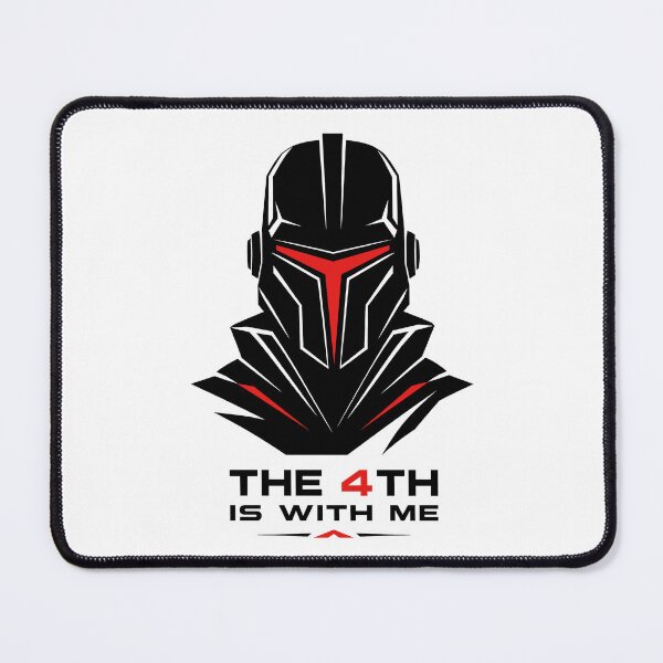 Item preview, The 4th Is With Me Minimalist Dark Space Warrior Helmet designed and sold by LumePrint.