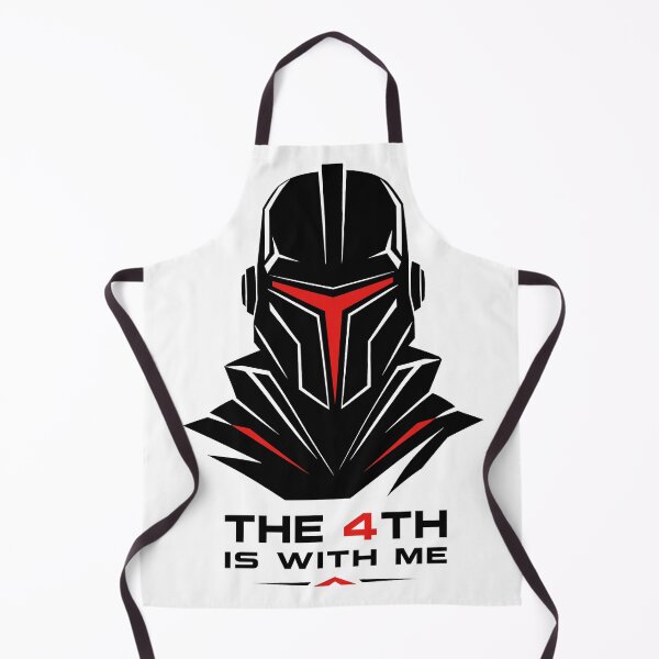 Item preview, The 4th Is With Me Minimalist Dark Space Warrior Helmet designed and sold by LumePrint.