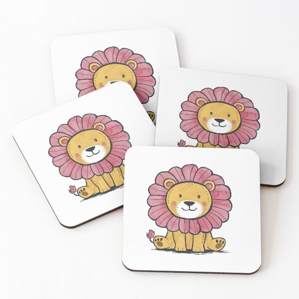 Item preview, Funny friendly greeting lion for kids and children designed and sold by ArtEventET.