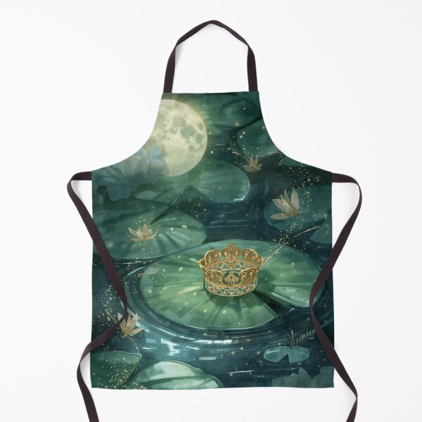 Item preview, Frog Prince Moonlit Lily Pond Fairycore Art designed and sold by Deezyned.