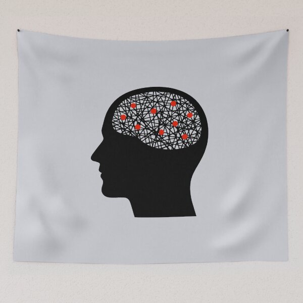 Item preview, Analysis Paralysis — Black Head Minimalist Psychology Design designed and sold by PERSPECTIVERED.