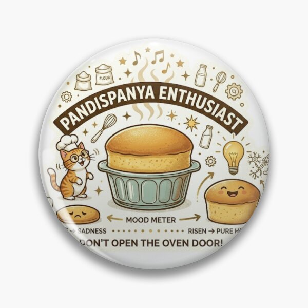 Item preview, Pandispanya Enthusiast - Funny Baking Cat Cake Mood Meter designed and sold by Zeyzep.