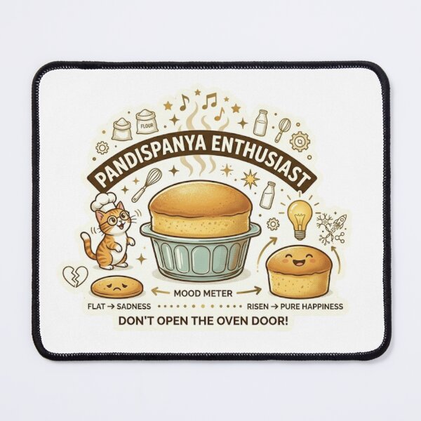 Item preview, Pandispanya Enthusiast - Funny Baking Cat Cake Mood Meter designed and sold by Zeyzep.