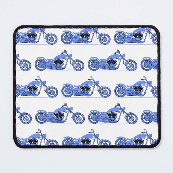 Item preview, Pastel Blue Chopper Motorcycle Seamless Pattern Design designed and sold by NadDot.