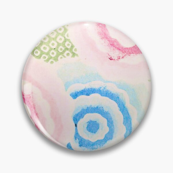 Item preview, Ripple — Concentric Floral Circles in Pink, Blue & Green designed and sold by LouDSarG.