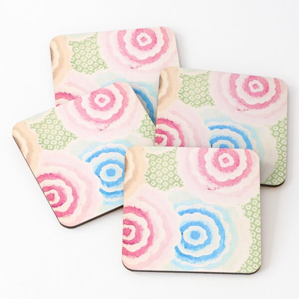 Item preview, Ripple — Concentric Floral Circles in Pink, Blue & Green designed and sold by LouDSarG.