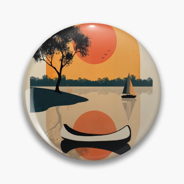 Item preview, Wall Art - Postcard - Sunset Serenity with Sailboat and Reflections designed and sold by ForeverPrintsOK.