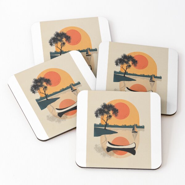 Item preview, Wall Art - Postcard - Sunset Serenity with Sailboat and Reflections designed and sold by ForeverPrintsOK.