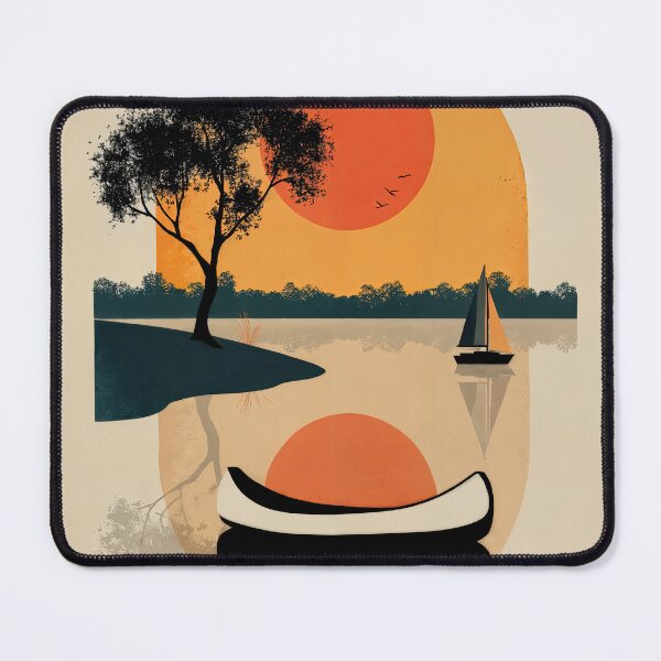 Item preview, Wall Art - Postcard - Sunset Serenity with Sailboat and Reflections designed and sold by ForeverPrintsOK.