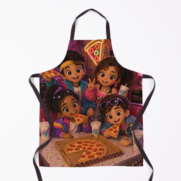 Item preview, Retro 80s Pizza Arcade Chibi Art Collection designed and sold by MoonSpeaksTV.