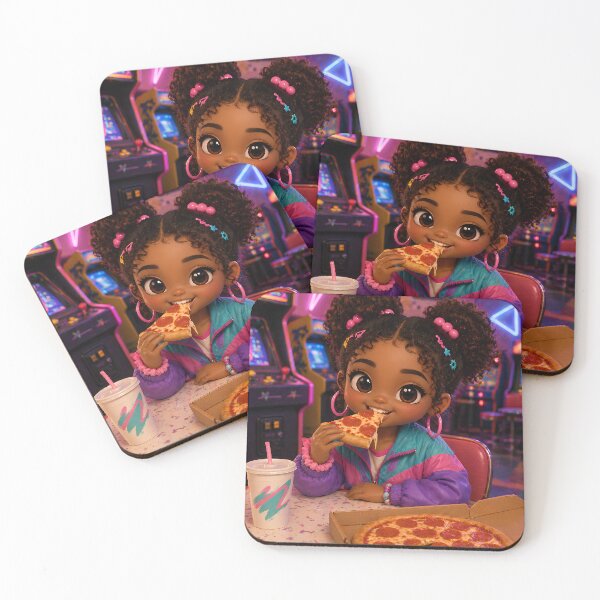 Item preview, Retro 80s Pizza Arcade Chibi Art Collection designed and sold by MoonSpeaksTV.