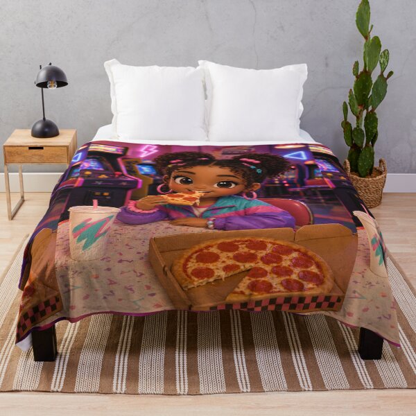 Item preview, Retro 80s Pizza Arcade Chibi Art Collection designed and sold by MoonSpeaksTV.