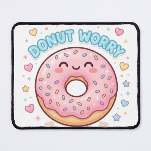Item preview, Donut Worry Sticker – Cute Kawaii Donut – Funny Food Pun Aesthetic designed and sold by Vegasstickers.