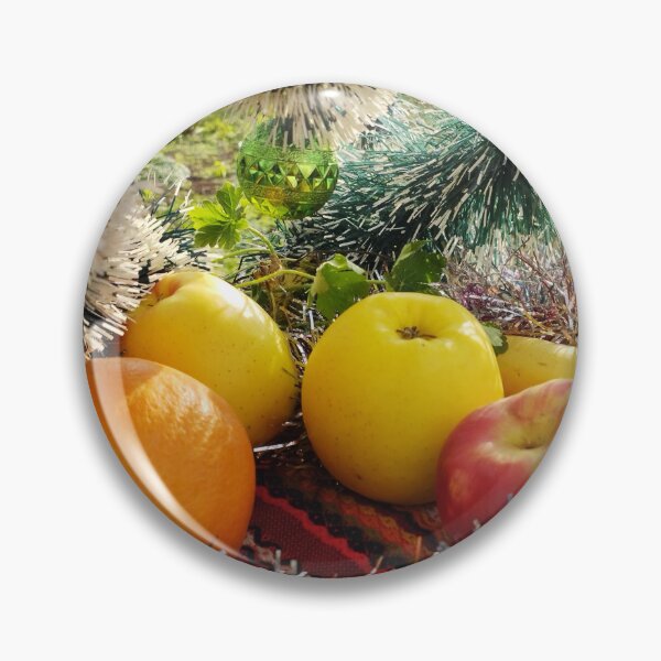 Item preview, Fresh Fruits with Christmas Tinsel Decorations designed and sold by inspiration3.