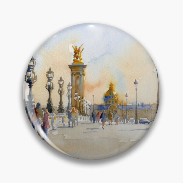 Item preview, Paris Bridge Watercolor designed and sold by caracatita75.