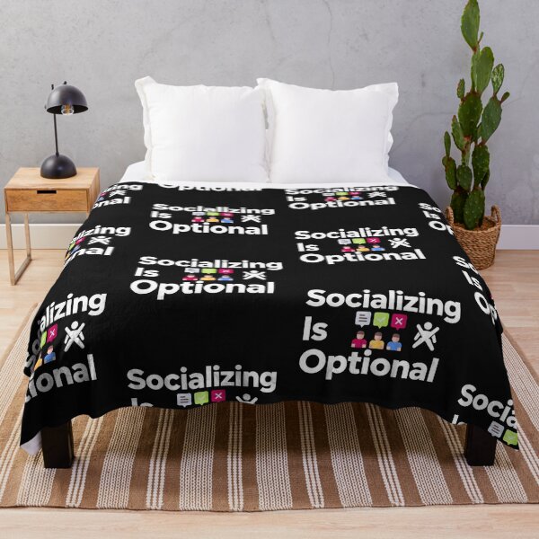 Item preview, Socializing Is Optional Funny Introvert Quote designed and sold by artlife4.