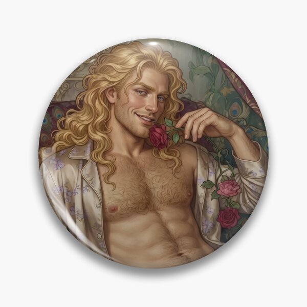 Item preview, Golden-Haired Adonis Reclining with Roses designed and sold by ZhivanCrimson.