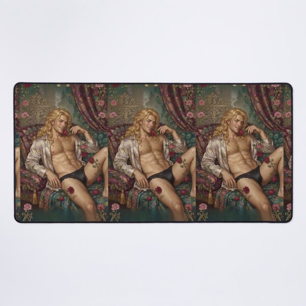 Item preview, Golden-Haired Adonis Reclining with Roses designed and sold by ZhivanCrimson.