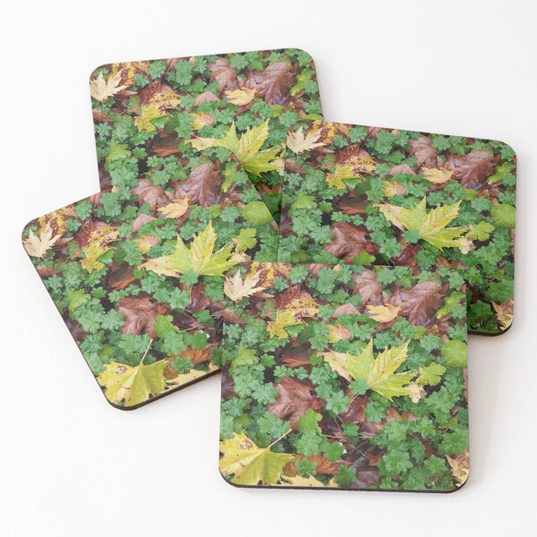 Item preview, Geranium with Autumn Leaves in Rain designed and sold by inspiration3.