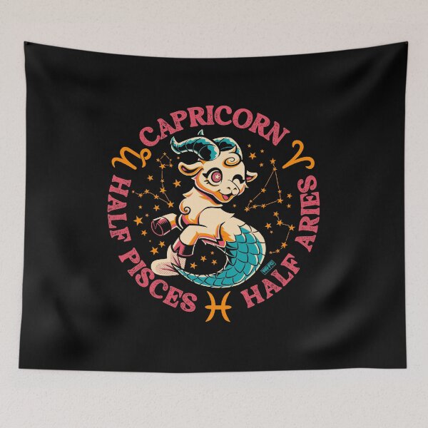 Item preview, capricorn:Half Pisces,Half Aries  designed and sold by World Domination For Cats ®.