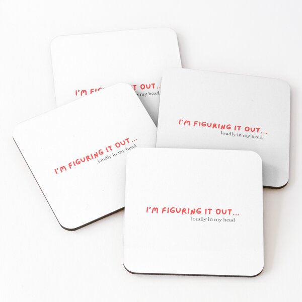 Item preview, figuring it out loudly in my head funny anxiety relatable quote gift mental health tshirt mug designed and sold by THE JAVE STUDIOS.