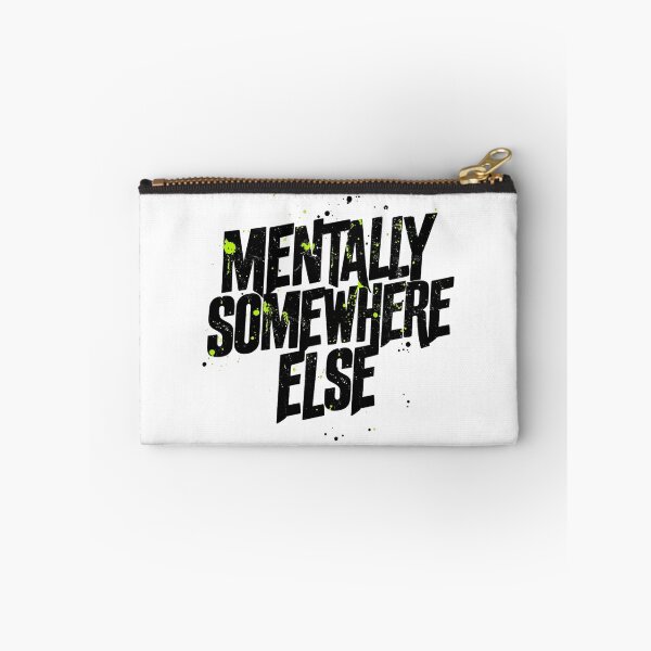Item preview, Mentally Somewhere Else Quote. Aesthetic Minimal Black Typography with Green Dot Accent Mental Escape Design designed and sold by Aarvya Fashion Club ( A.F.C ).