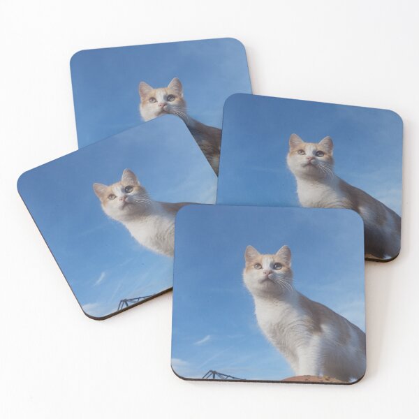 Item preview, Cute Orange-and-White Kitten on a Roof designed and sold by inspiration3.