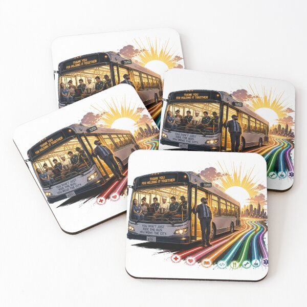 Item preview, Hopeful Bus Journey Art designed and sold by InkNovaLab.