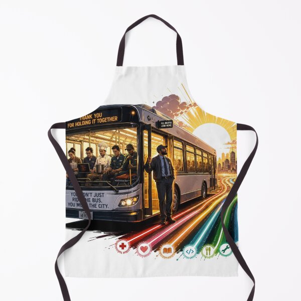 Item preview, Hopeful Bus Journey Art designed and sold by InkNovaLab.
