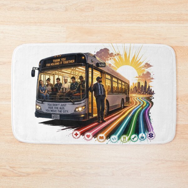 Item preview, Hopeful Bus Journey Art designed and sold by InkNovaLab.