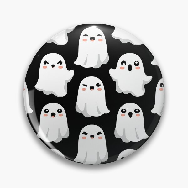 Item preview, Cute Ghost Pattern – Kawaii Spooky Seamless Halloween Design designed and sold by BlackBoneArt.