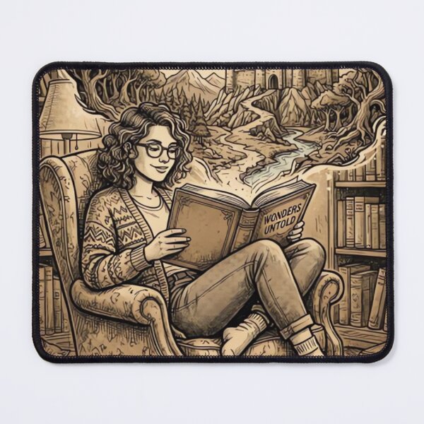Item preview, Fictional World is Better Vintage Book Lover Fantasy Art designed and sold by urbinet.