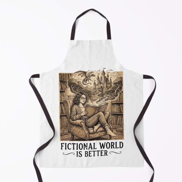 Item preview, Fictional World is Better Vintage Book Lover Fantasy Art designed and sold by urbinet.