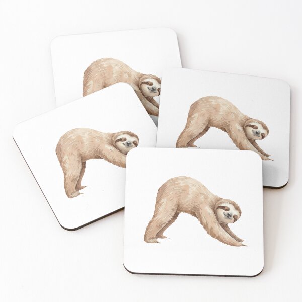 Item preview, Sloth Yoga Pose #03: Gentle Downward Stretch designed and sold by Quiet Joy Studio.