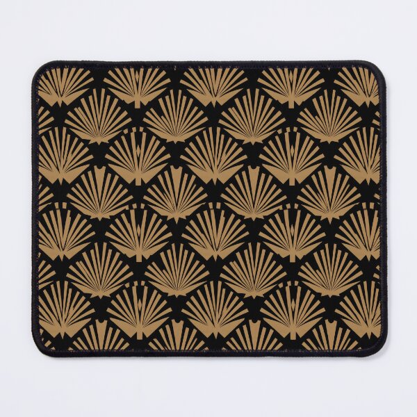 Item preview, Art Deco Palm Fan Pattern - Black and Gold designed and sold by BestVarieties.