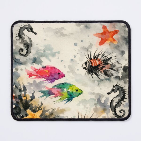 Item preview, Surreal Reef Drift with Vibrant Marine Forms designed and sold by WildlifeInc.