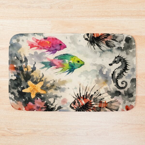 Item preview, Surreal Reef Drift with Vibrant Marine Forms designed and sold by WildlifeInc.
