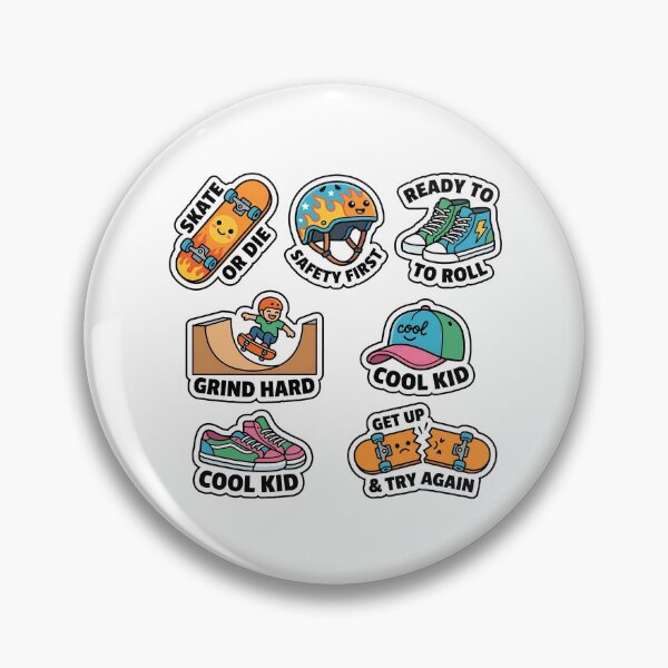 Item preview, Kawaii Cool Skater Sticker Set - Cute Street Style & Urban Doodles designed and sold by SimpleP.