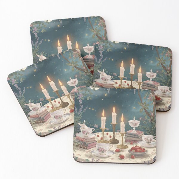 Item preview, Moonlit Garden Tea Party Fairy Tale Cottagecore designed and sold by Deezyned.