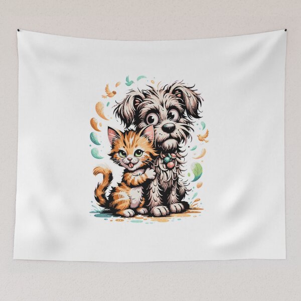 Item preview, ✨Cute Dog and Cat Best Friends Design✨ designed and sold by CheersTOGETHER.