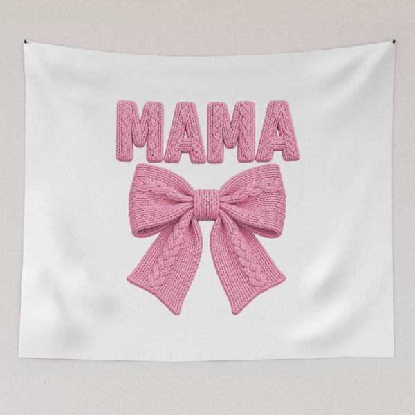 Artikelvorschau, Coquette Mama Bow – Rosa Häkel-Ästhetik Geschenk für Mütter entworfen und verkauft von EarthSoftSound.
