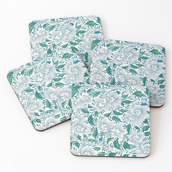 Item preview, Garden Toile — Blue and Green Floral Vine All-Over Pattern designed and sold by LouDSarG.