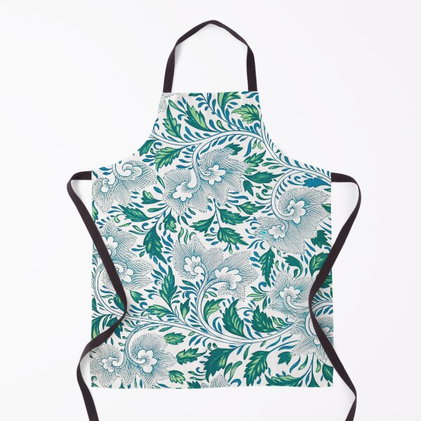 Item preview, Garden Toile — Blue and Green Floral Vine All-Over Pattern designed and sold by LouDSarG.