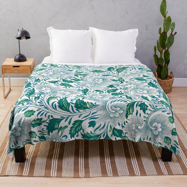 Item preview, Garden Toile — Blue and Green Floral Vine All-Over Pattern designed and sold by LouDSarG.