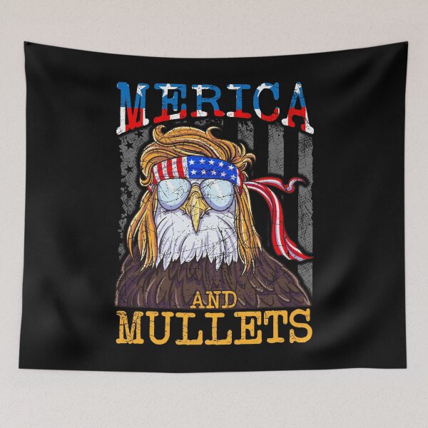 Item preview, Merica And Mullets, Funny Redneck Eagle Mullet Gift designed and sold by Vintagemashup.